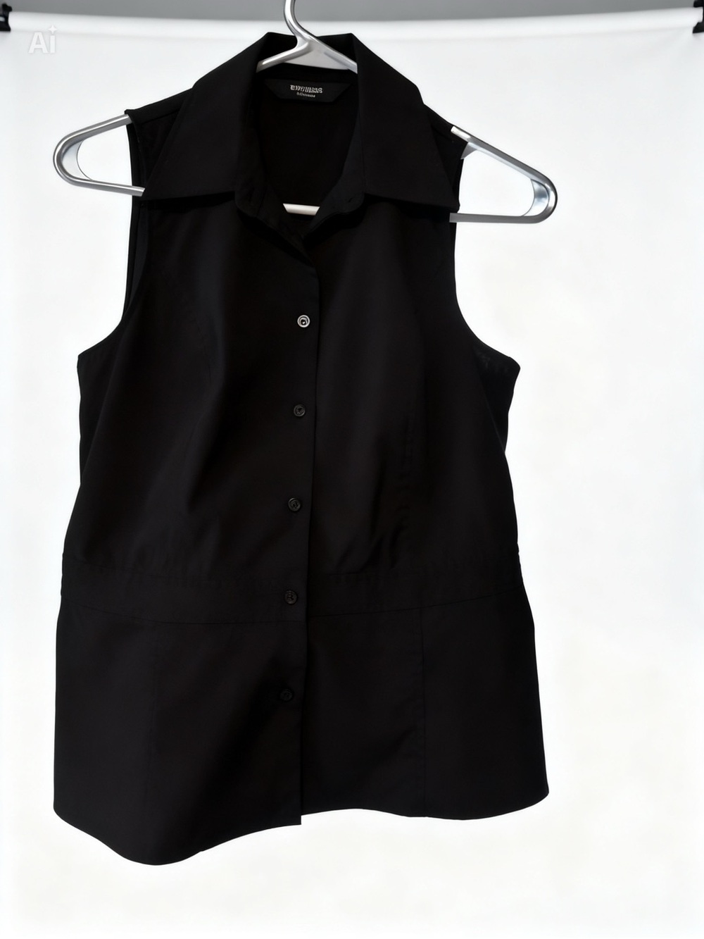 Express Stretch Black Button-Up Top